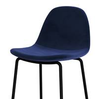 Vladi chaise de bar velours bleu foncé H65