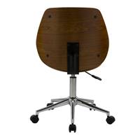 Aos chaise de bureau pivotante en bois et PU noir