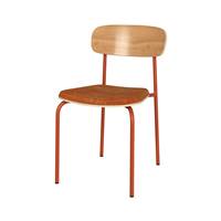 Taxa chaise en bois clair et tissu orange