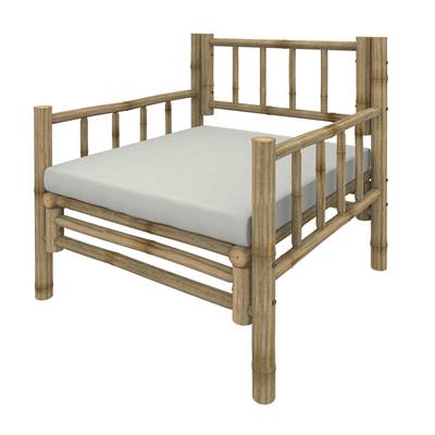 Taman fauteuil de jardin en bambou naturel