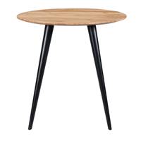 Montréal table ronde industrielle en acacia et métal ø80