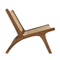 Ilios petit fauteuil en bois de teck et tressage vannerie