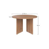 Andria table ronde en bois de teck recyclé 4pers. Ø120