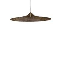 Fillie suspension ronde et plate finition laiton antique Ø70