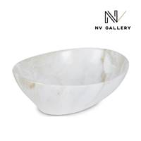 Orlane vasque de lavabo ronde céramique effet marbre