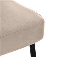 Nio tabouret de bar en velours taupe H78
