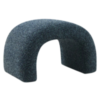 Ricoti pouf en tissu bleu forme arche