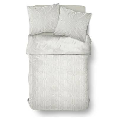 Sunshine parure de lit 220x240 coton imprimé courbe beige 11.54