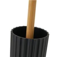 Pritta brosse à toilette ronde en bambou noir