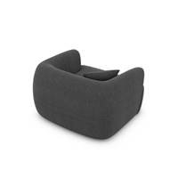 Gankeri fauteuil 1 place tissu structuré gris anthracite