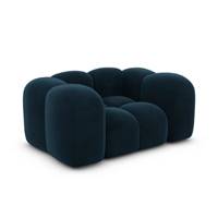 Cotton fauteuil 1 place en velours bleu pétrole