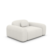 Buccana fauteuil en tissu texturé blanc