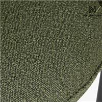 Gilo chaise en tissu bouclé vert kaki et métal noir