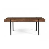 Edena table à manger pieds épingles en bois effet vieilli et noir