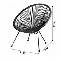 Le Cabana fauteuil en résine noir