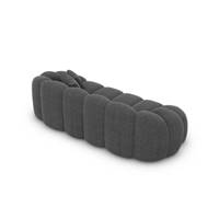 Dolban canapé 2 places en tissu texturé gris anthracite