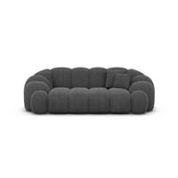 Dolban canapé 2 places en tissu texturé gris anthracite
