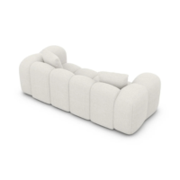 Cotton canapé 2 places en tissu texturé blanc