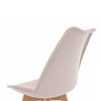 Anabelle chaise scandinave beige et bois clair