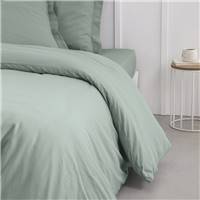 Essential housse de couette 240x260 coton uni vert céladon