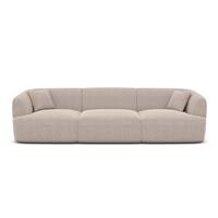Gankeri canapé 3 places en tissu texturé beige