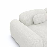 Nabucca canapé 3 places en tissu bouclé blanc