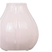 Alice vase rose en céramique strié H15cm S