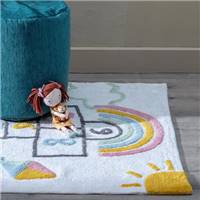 Suivre tapis marelle ton rose