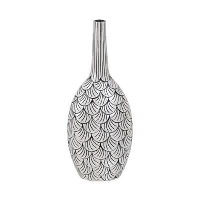 Axelle vase blanc et noir polyurésine M