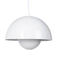 Flow suspension ronde demi-sphère blanche Ø30cm