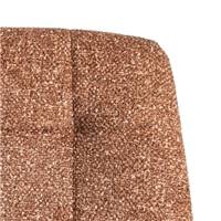 Mantis chaise matelassée marbrée en tissu ocre pieds métal