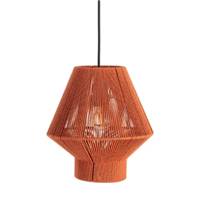 Razzo suspension en corde de papier orange H26cm