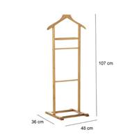 Jena valet de nuit simple en peuplier et bouleau H107cm