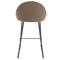 Turin chaise de bar en cuir synthétique marron H65