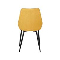 Bari chaise en tissu jaune moutarde