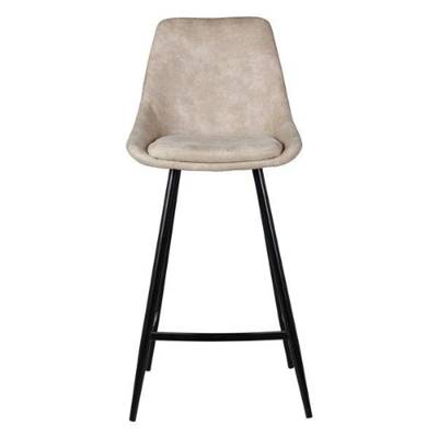 Bari chaise îlot central tissu effet daim beige H67