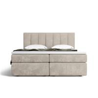 Valona lit boxspring 180x200 tissu velours sable