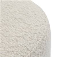 Arthur pouf en tissu bouclé écru