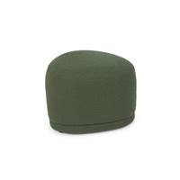 Arthur pouf en tissu bouclé vert kaki