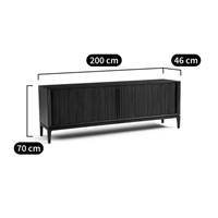 Liamca buffet enfilade noyer et cuir