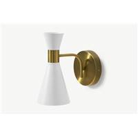 Vasilo applique murale blanc et laiton