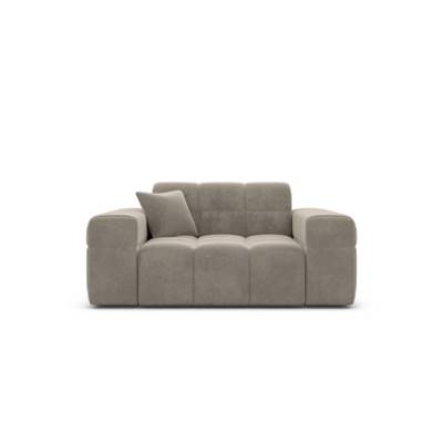 Lodce fauteuil 1 place en velours beige foncé