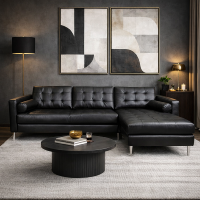 Elvis canap� d'angle droit noir