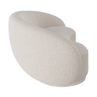 Wallasy canapé 3 places en tissu bouclé blanc