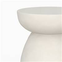 Leros table d'appoint ronde en béton blanc Ø35