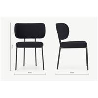 Asare chaise bouclé noir