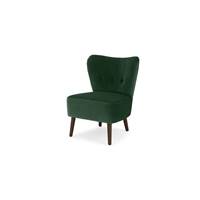 Charley fauteuil en velours recycl vert sapin