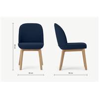 Erdee chaise en tissu bleu