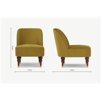 Harpo fauteuil velours doré vintage