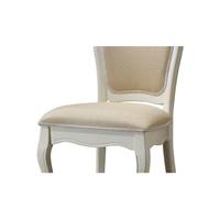 Comtesse chaise médaillon en tissu écru